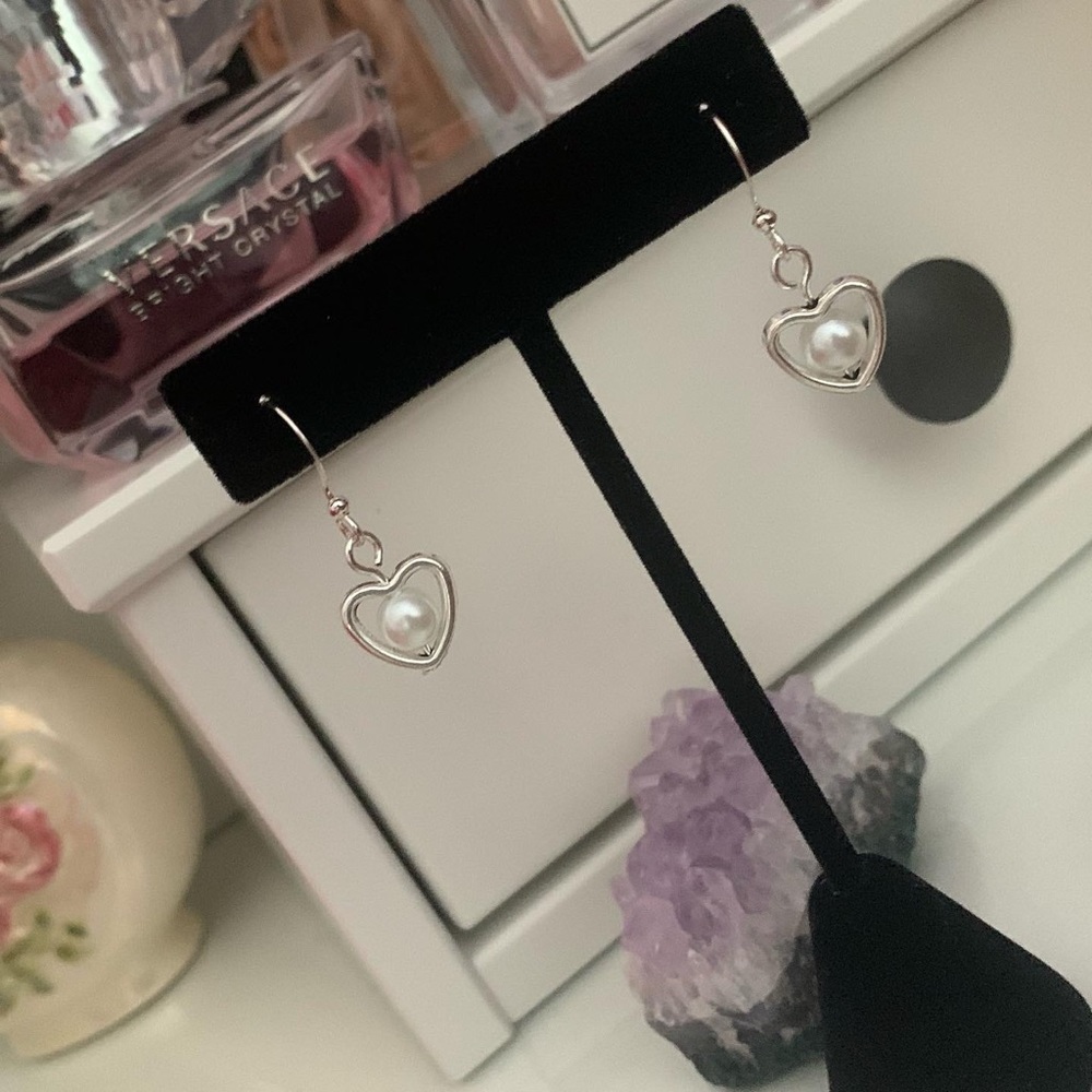 Pearl Heart earrings
